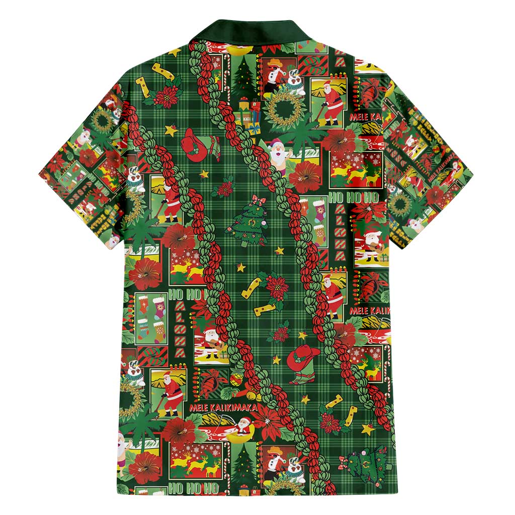 Mele Kalikimaka Pakalana Pikake Lei Family Matching Short Sleeve Bodycon Dress and Hawaiian Shirt Hawaiian Rodeo Paniolo Ulaula Palaka - Polynesian Pride