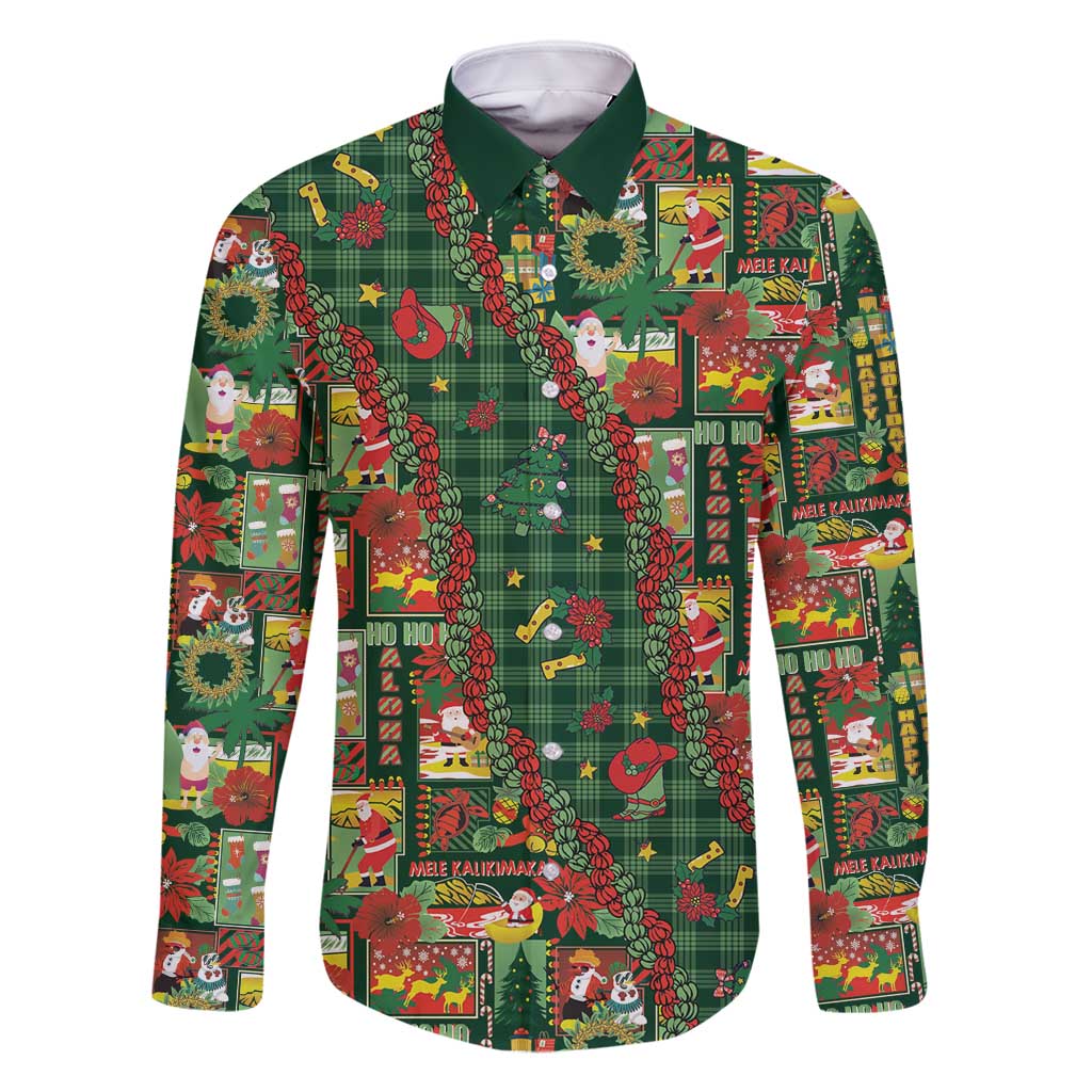 Mele Kalikimaka Pakalana Pikake Lei Family Matching Summer Maxi Dress and Hawaiian Shirt Hawaiian Rodeo Paniolo Ulaula Palaka - Polynesian Pride