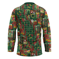 Mele Kalikimaka Pakalana Pikake Lei Hockey Jersey Hawaiian Rodeo Paniolo Ulaula Palaka - Polynesian Pride