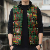 Mele Kalikimaka Pakalana Pikake Lei Sleeveless Puffer Jacket Hawaiian Rodeo Paniolo Ulaula Palaka - Polynesian Pride