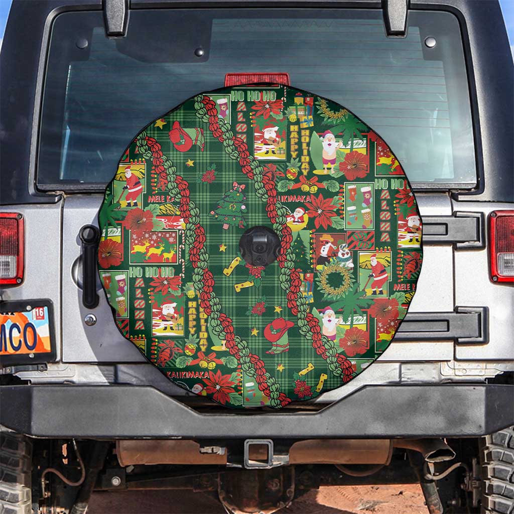 Mele Kalikimaka Pakalana Pikake Lei Spare Tire Cover Hawaiian Rodeo Paniolo Ulaula Palaka - Polynesian Pride