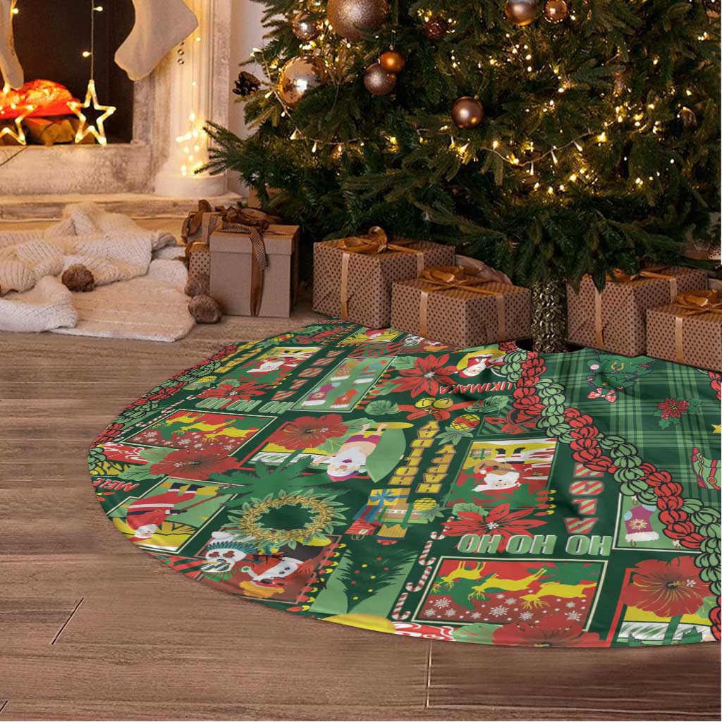 Mele Kalikimaka Pakalana Pikake Lei Tree Skirt Hawaiian Rodeo Paniolo Ulaula Palaka - Polynesian Pride
