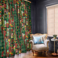 Mele Kalikimaka Pakalana Pikake Lei Window Curtain Hawaiian Rodeo Paniolo Ulaula Palaka - Polynesian Pride