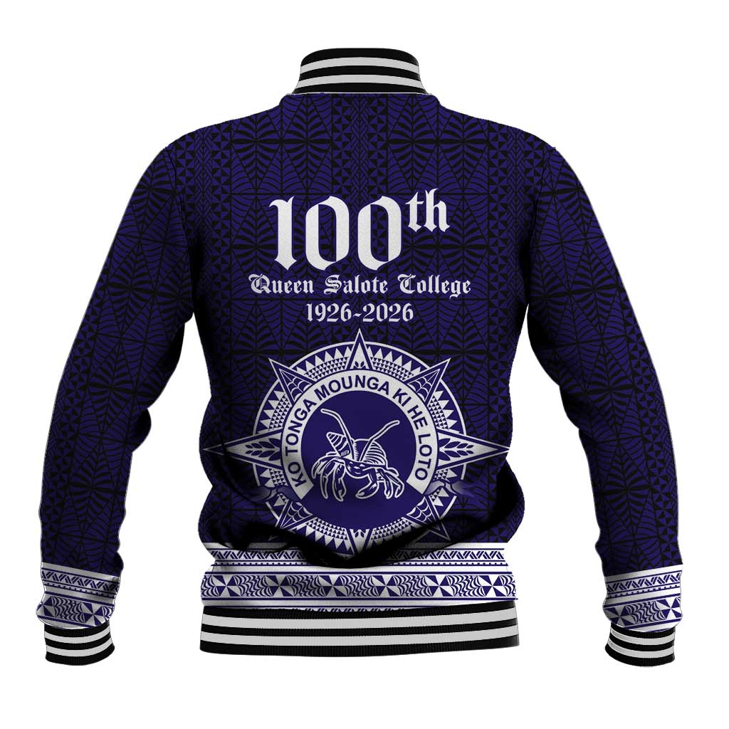 Tonga Queen Salote College 100 years Baseball Jacket QSC 1926-2026 Tongan Pattern