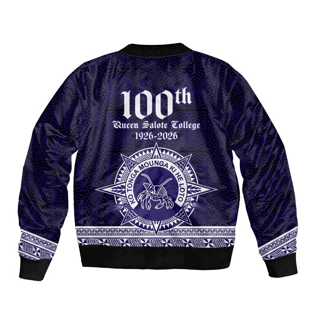 Tonga Queen Salote College 100 years Bomber Jacket QSC 1926-2026 Tongan Pattern