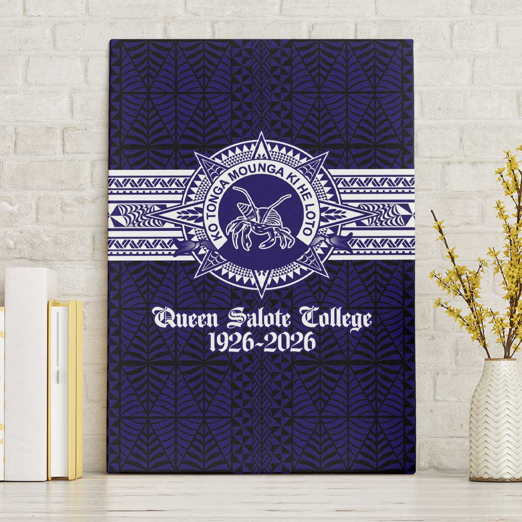Tonga Queen Salote College 100 years Canvas Wall Art QSC 1926-2026 Tongan Pattern