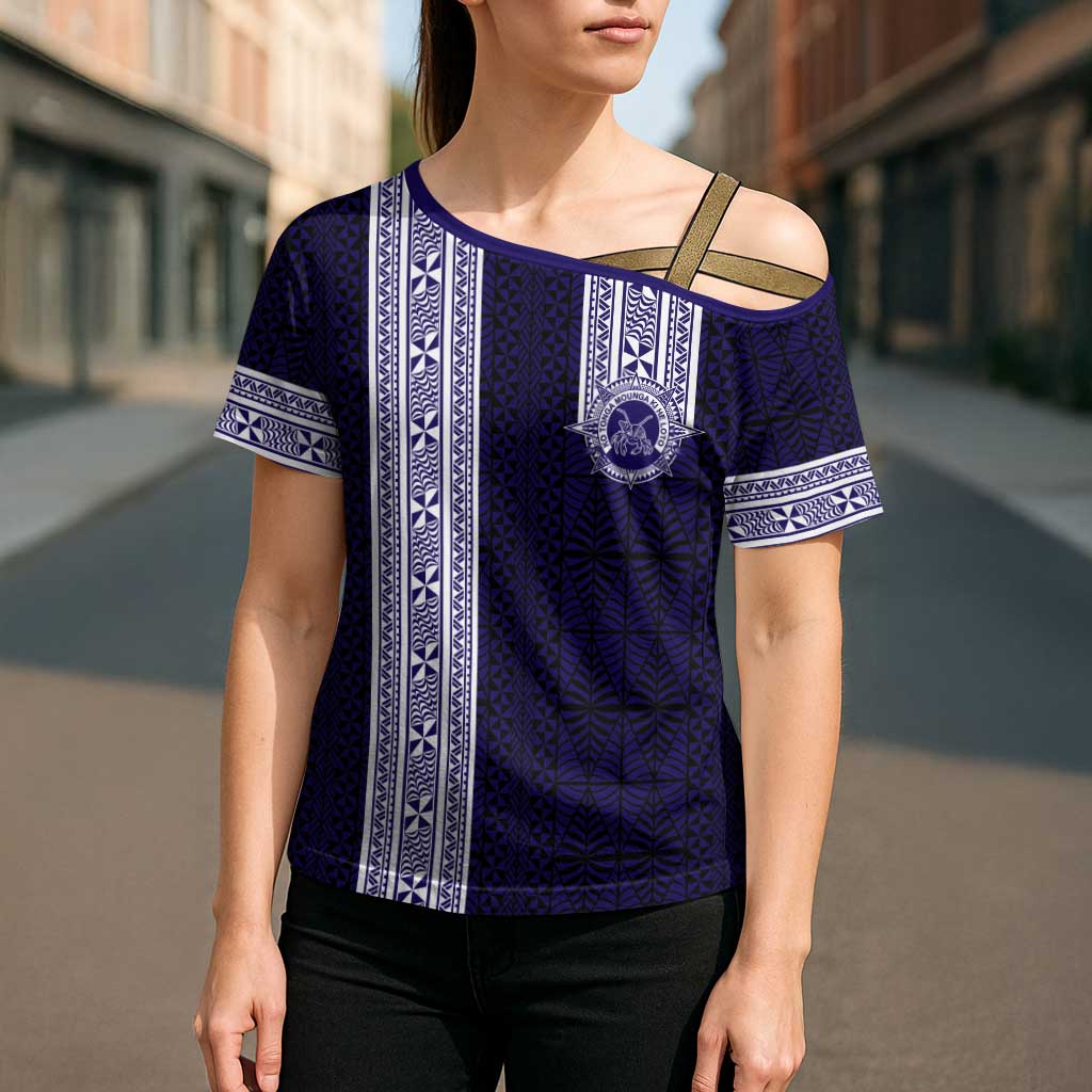Tonga Queen Salote College 100 years Cross Shoulder Shirt QSC 1926-2026 Tongan Pattern