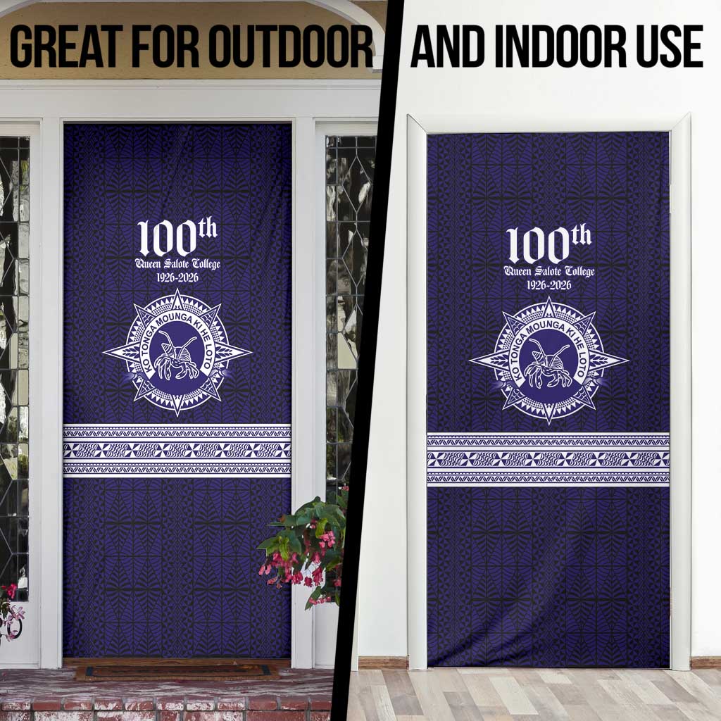 Tonga Queen Salote College 100 years Door Cover QSC 1926-2026 Tongan Pattern