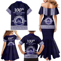 Tonga Queen Salote College 100 years Family Matching Mermaid Dress and Hawaiian Shirt QSC 1926-2026 Tongan Pattern LT9 - Polynesian Pride