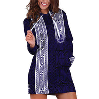 Tonga Queen Salote College 100 years Hoodie Dress QSC 1926-2026 Tongan Pattern LT9 Blue - Polynesian Pride