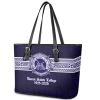 Tonga Queen Salote College 100 years Leather Tote Bag QSC 1926-2026 Tongan Pattern