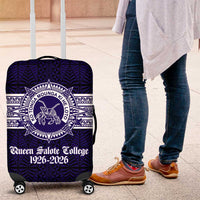 Tonga Queen Salote College 100 years Luggage Cover QSC 1926-2026 Tongan Pattern LT9 Blue - Polynesian Pride