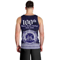 Tonga Queen Salote College 100 years Men Tank Top QSC 1926-2026 Tongan Pattern LT9 - Polynesian Pride