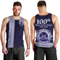 Tonga Queen Salote College 100 years Men Tank Top QSC 1926-2026 Tongan Pattern LT9 - Polynesian Pride