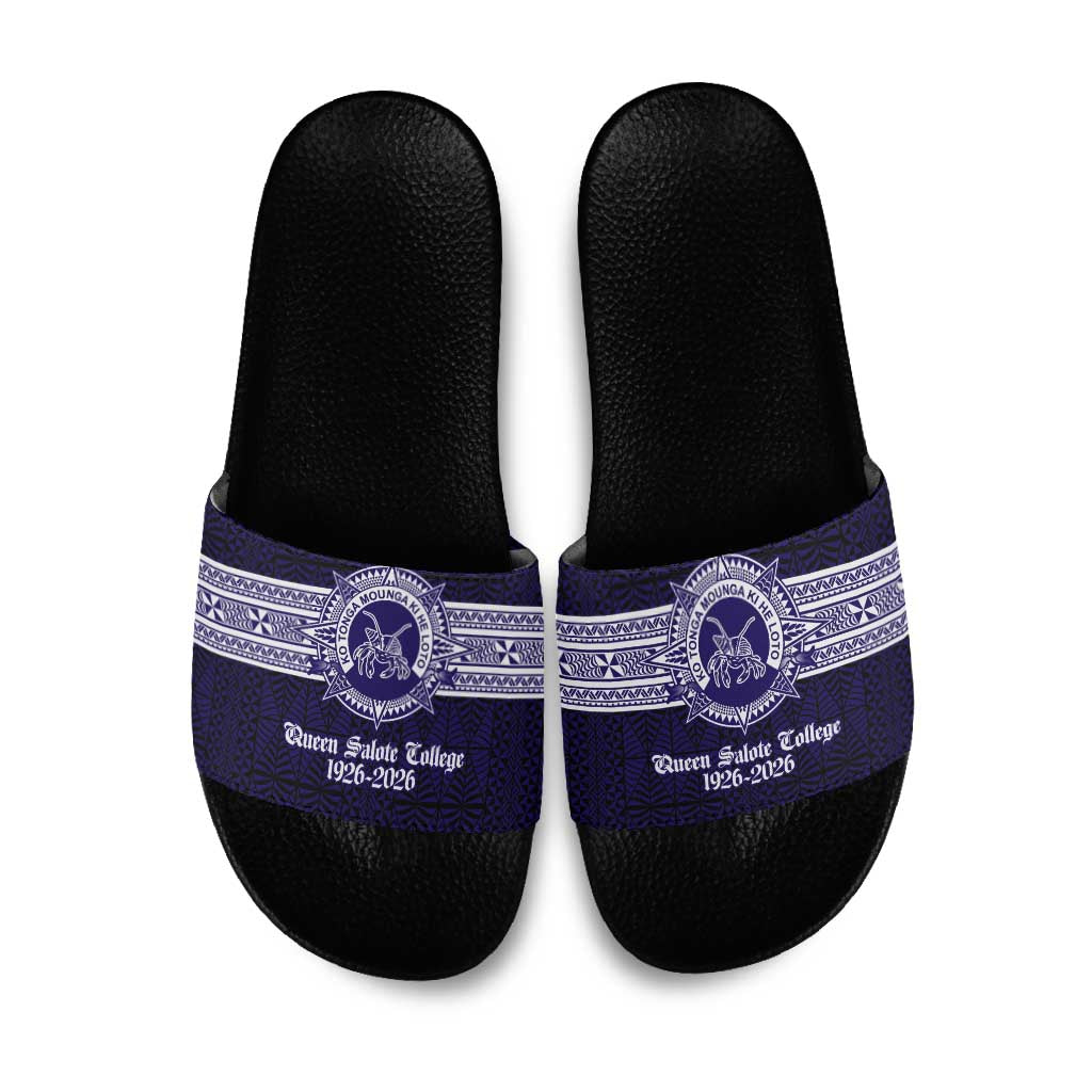 Tonga Queen Salote College 100 years Slide Sandals QSC 1926-2026 Tongan Pattern