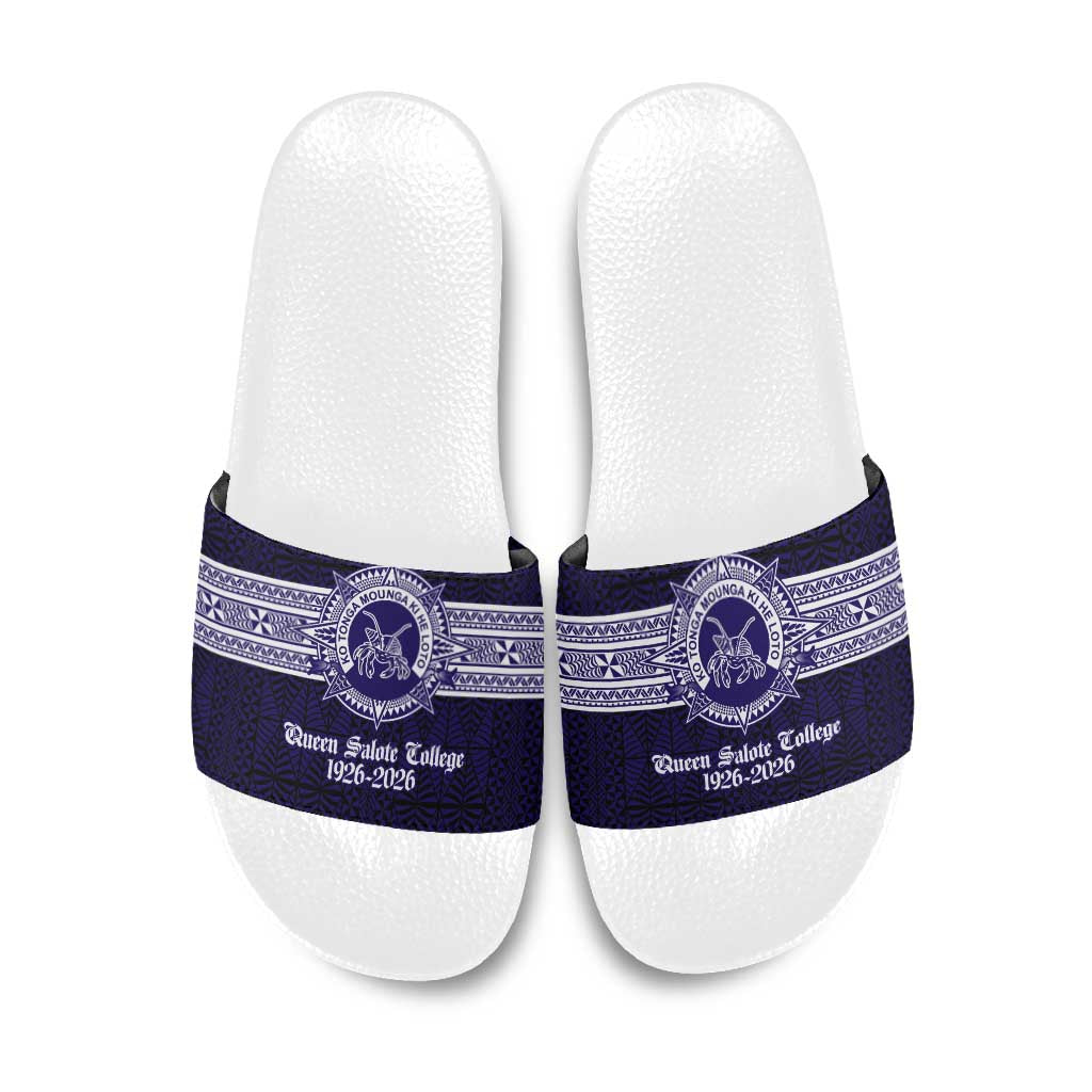 Tonga Queen Salote College 100 years Slide Sandals QSC 1926-2026 Tongan Pattern