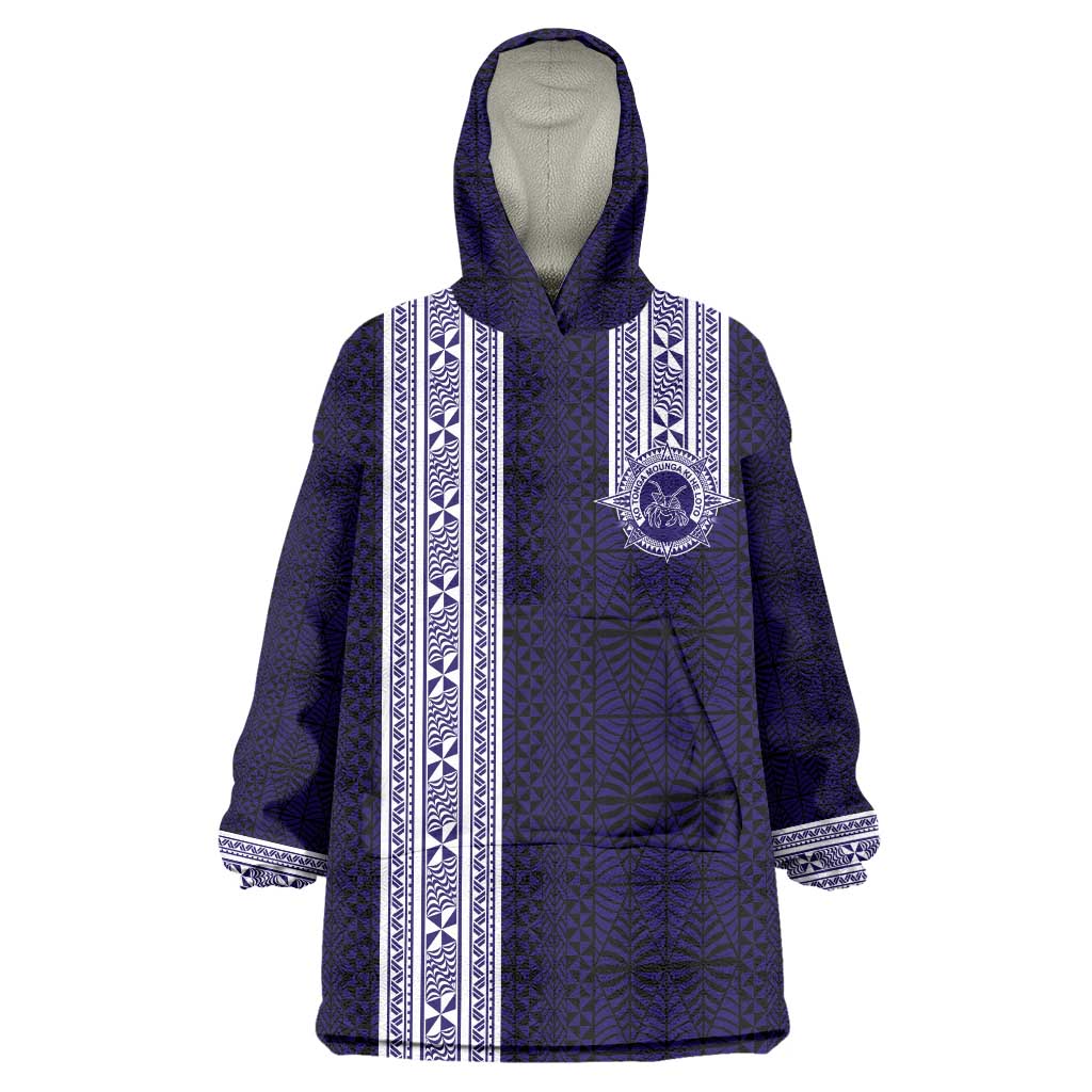 Tonga Queen Salote College 100 years Wearable Blanket Hoodie QSC 1926-2026 Tongan Pattern