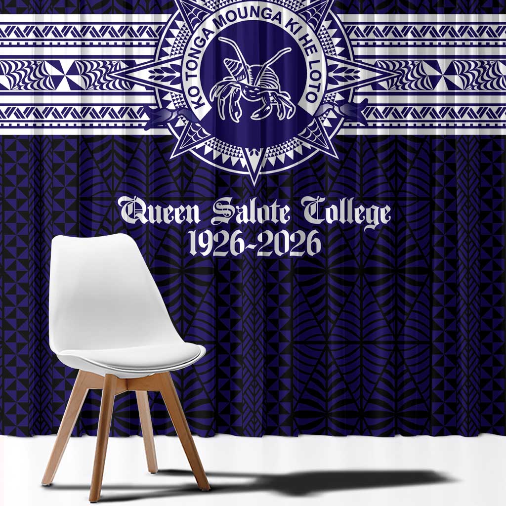 Tonga Queen Salote College 100 years Window Curtain QSC 1926-2026 Tongan Pattern