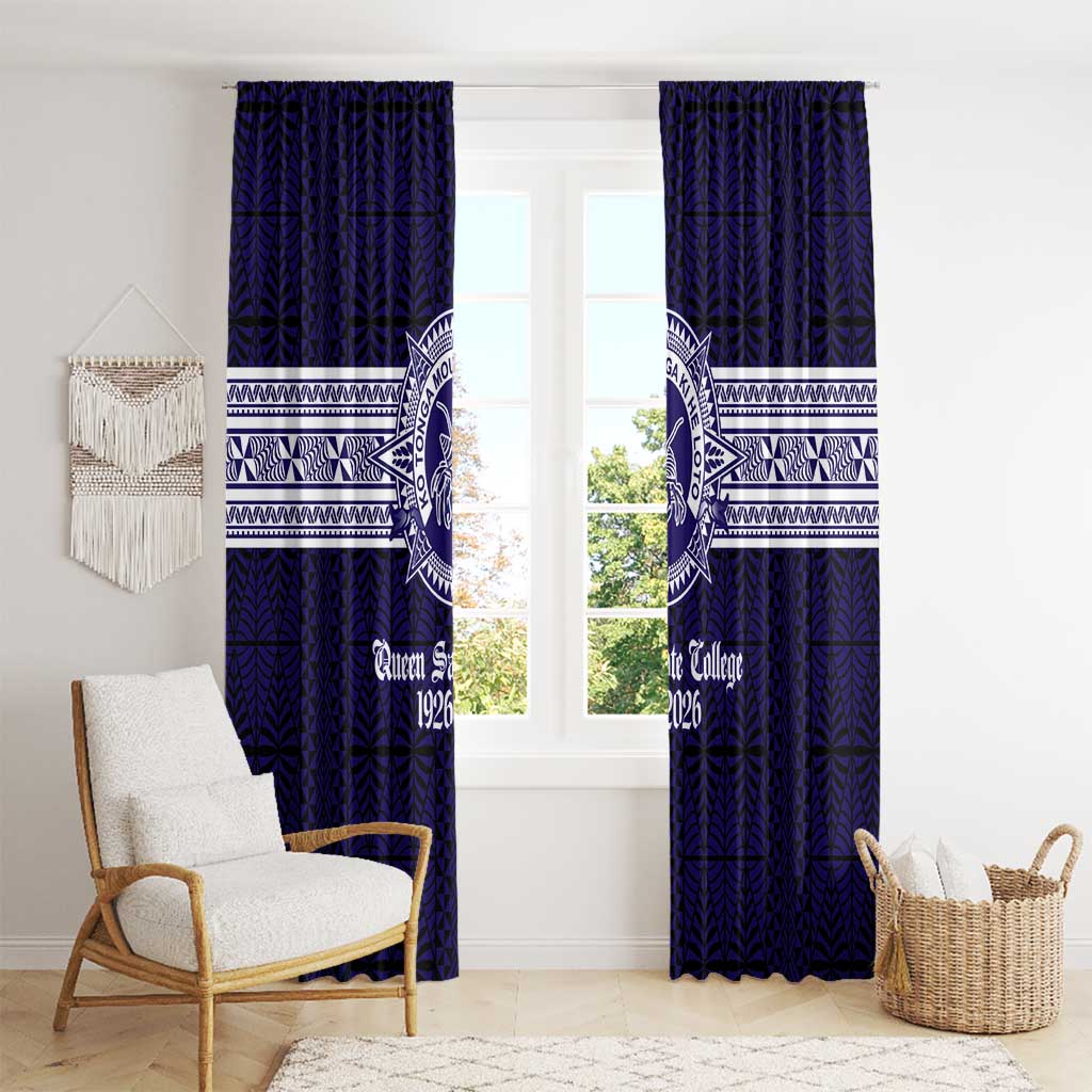 Tonga Queen Salote College 100 years Window Curtain QSC 1926-2026 Tongan Pattern