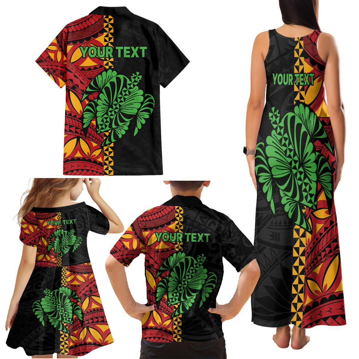 Personalised Tonga Emancipation Day Family Matching Tank Maxi Dress and Hawaiian Shirt Puleanga Fakatui O Since 1970