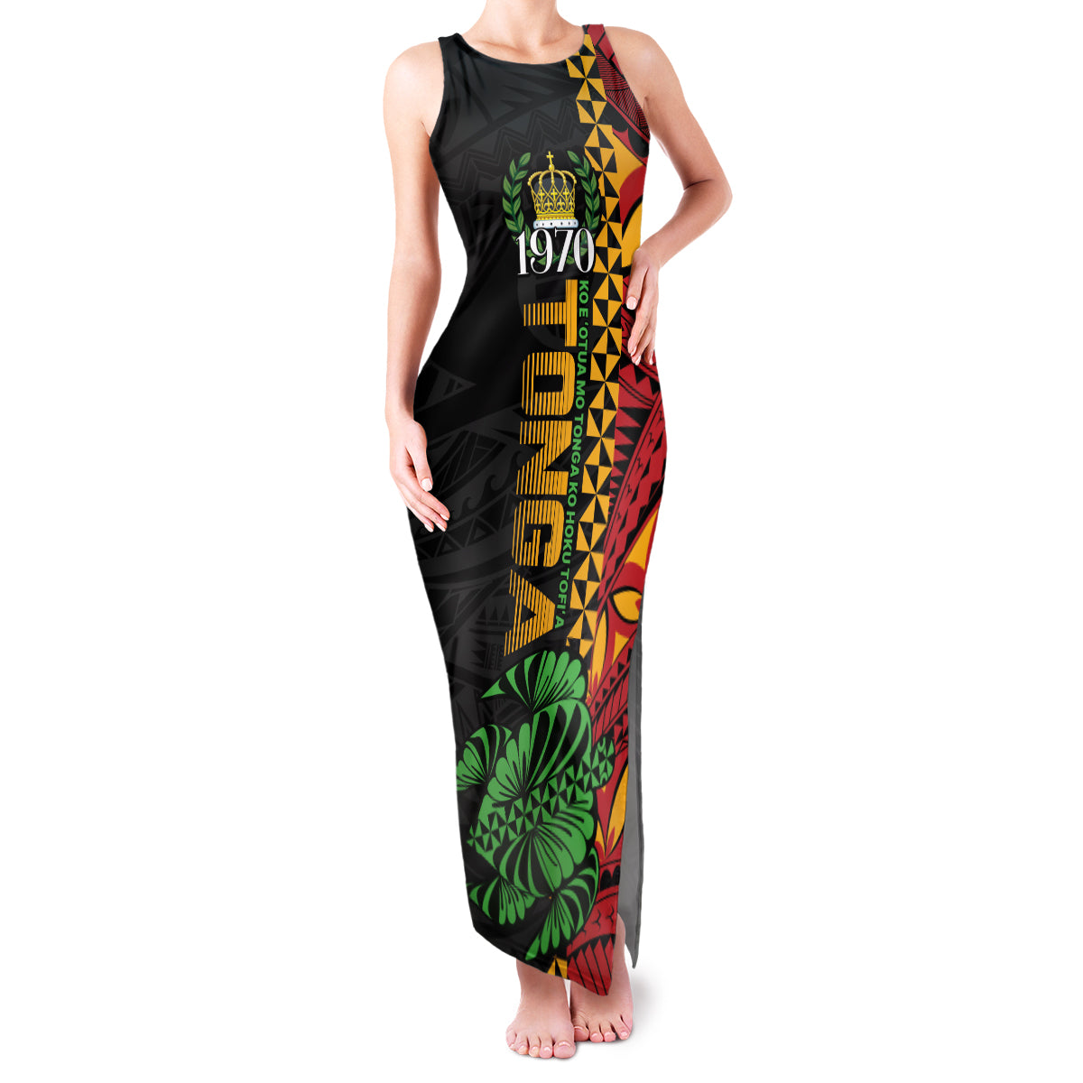 Personalised Tonga Emancipation Day Family Matching Tank Maxi Dress and Hawaiian Shirt Puleanga Fakatui O Since 1970