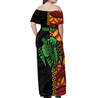 Personalised Tonga Emancipation Day Off Shoulder Maxi Dress Puleanga Fakatui O Since 1970