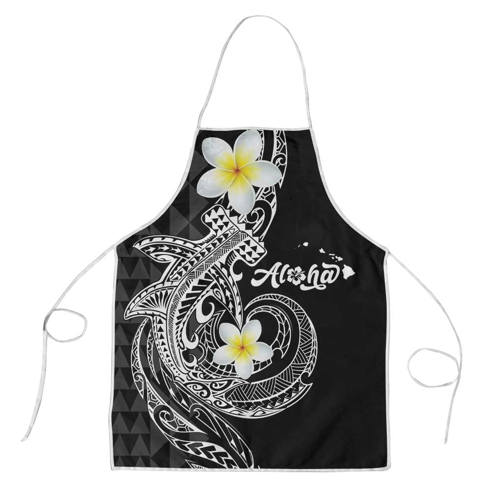 Aloha Hammerhead Shark Apron Black Hawaiian Kakau Tribal Tattoo - Polynesian Pride