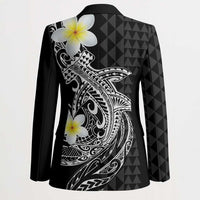 Aloha Hammerhead Shark Blazer Black Hawaiian Kakau Tribal Tattoo - Polynesian Pride