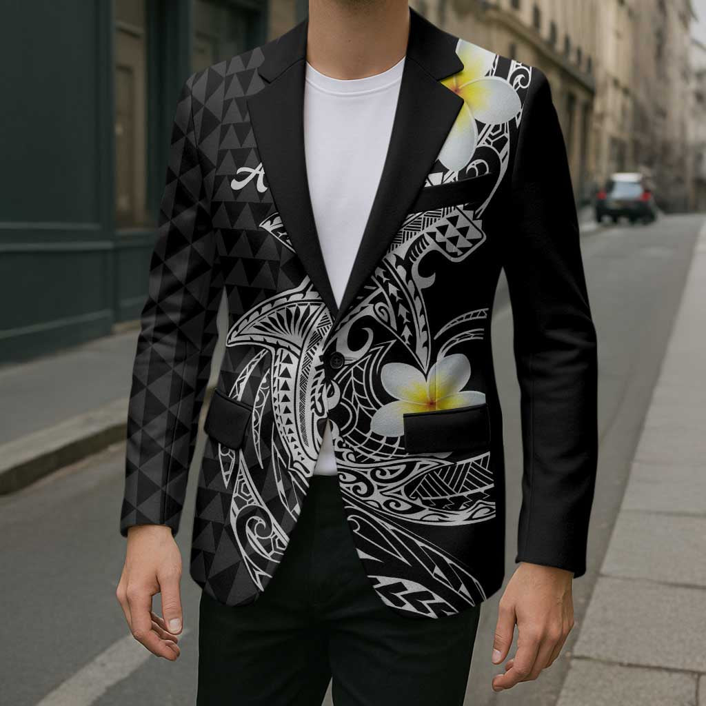 Aloha Hammerhead Shark Blazer Black Hawaiian Kakau Tribal Tattoo - Polynesian Pride