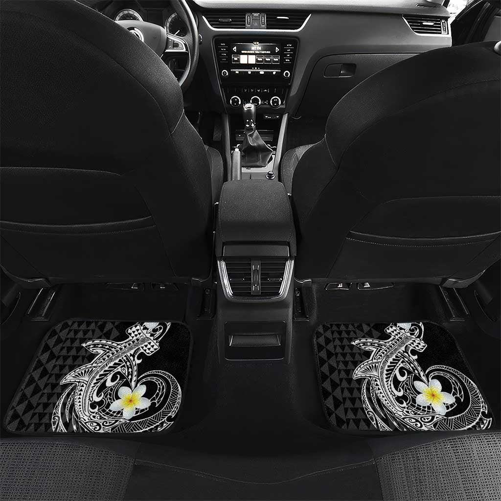 Aloha Hammerhead Shark Car Mats Black Hawaiian Kakau Tribal Tattoo