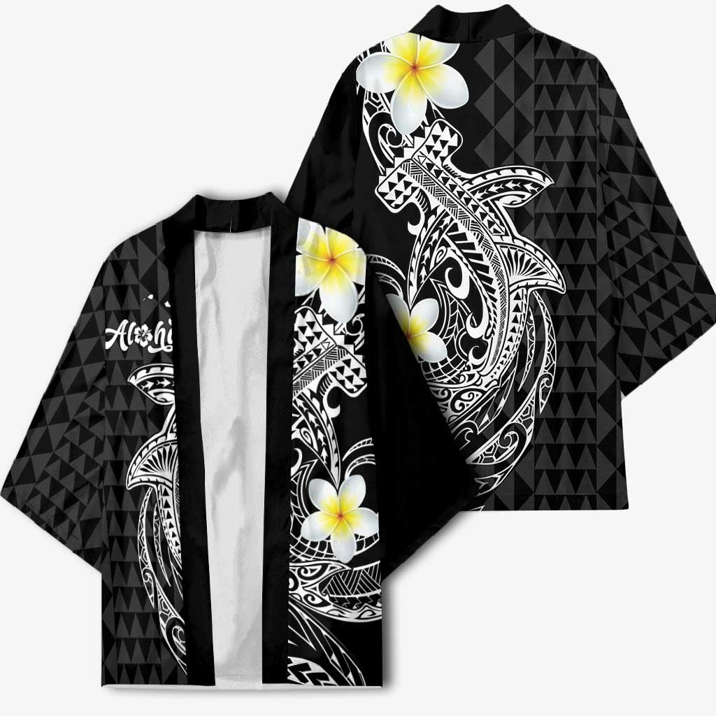 Aloha Hammerhead Shark Kimono Black Hawaiian Kakau Tribal Tattoo - Polynesian Pride