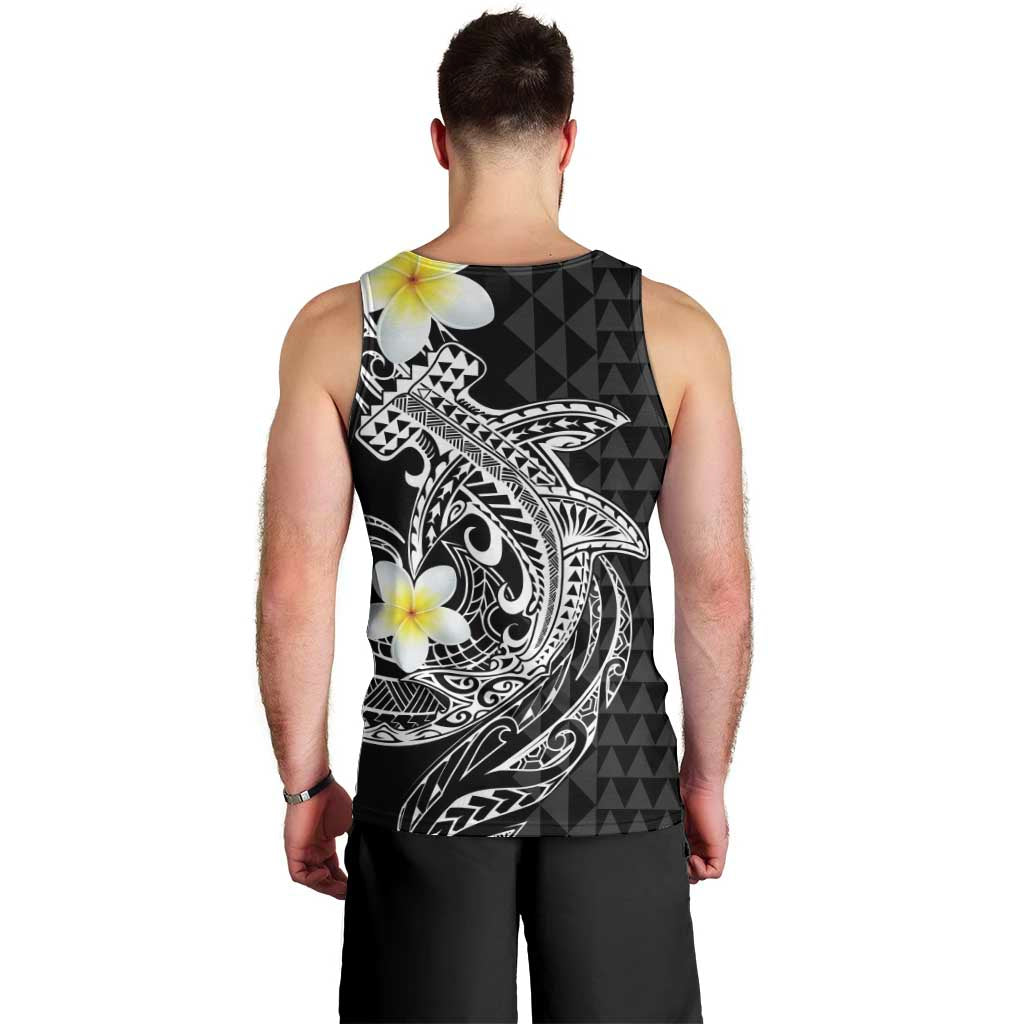 Aloha Hammerhead Shark Men Tank Top Black Hawaiian Kakau Tribal Tattoo