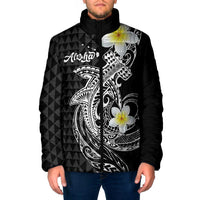 Aloha Hammerhead Shark Padded Jacket Black Hawaiian Kakau Tribal Tattoo - Polynesian Pride