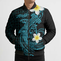 Aloha Hammerhead Shark Bomber Puffer Jacket Calypso Hawaiian Kakau Tribal Tattoo - Polynesian Pride