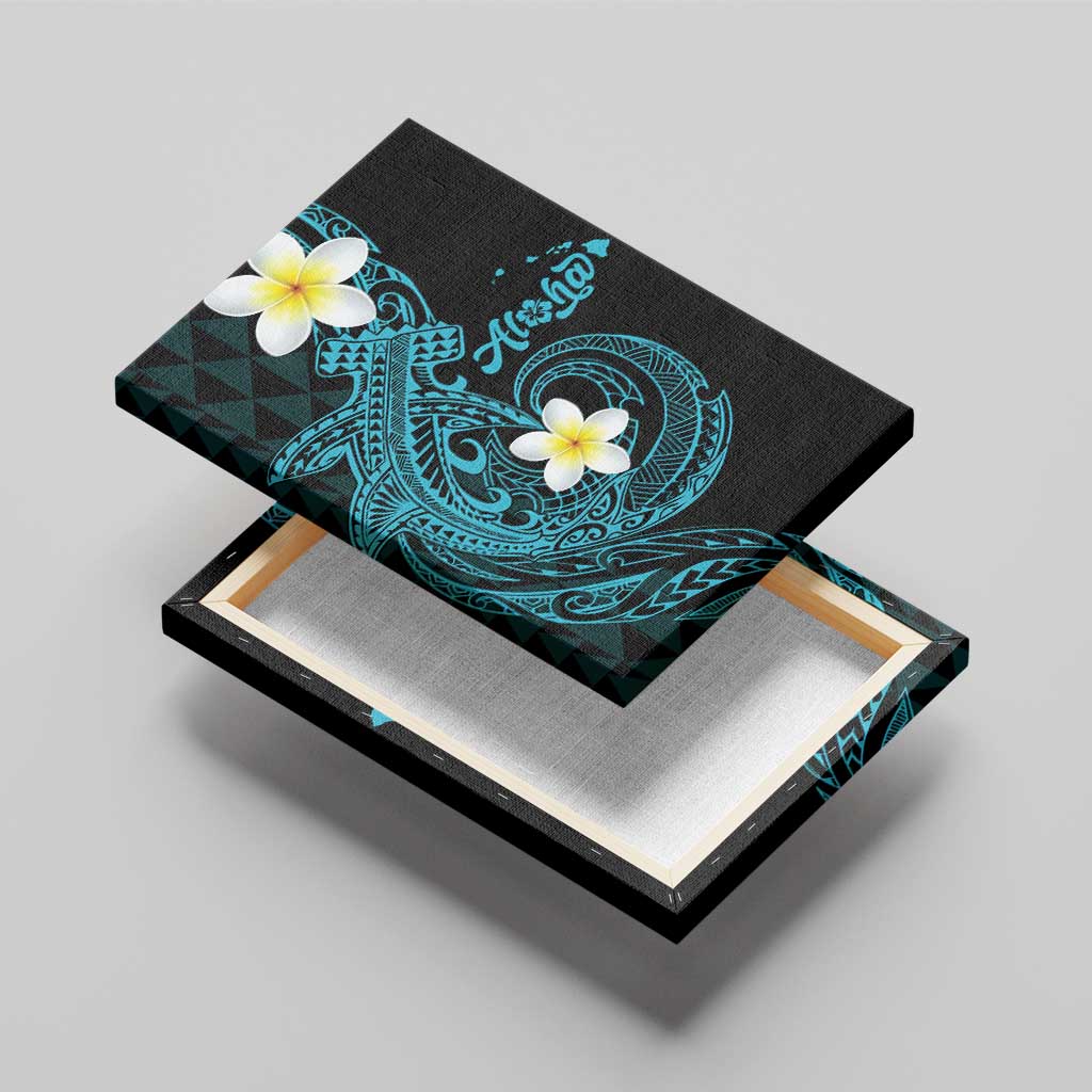 Aloha Hammerhead Shark Canvas Wall Art Calypso Hawaiian Kakau Tribal Tattoo