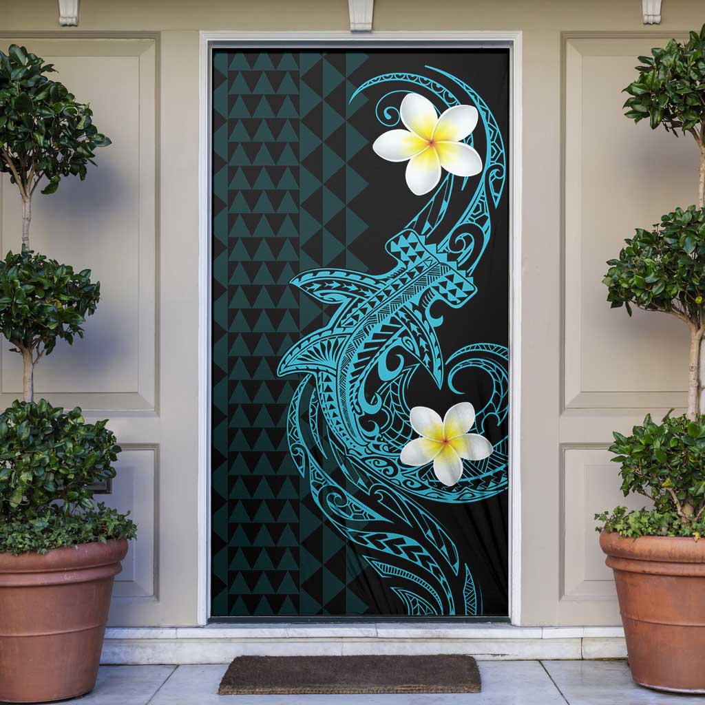 Aloha Hammerhead Shark Door Cover Calypso Hawaiian Kakau Tribal Tattoo - Polynesian Pride