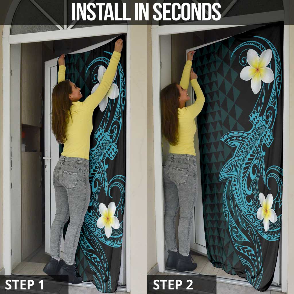 Aloha Hammerhead Shark Door Cover Calypso Hawaiian Kakau Tribal Tattoo - Polynesian Pride