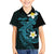 Aloha Hammerhead Shark Family Matching Long Sleeve Bodycon Dress and Hawaiian Shirt Calypso Hawaiian Kakau Tribal Tattoo