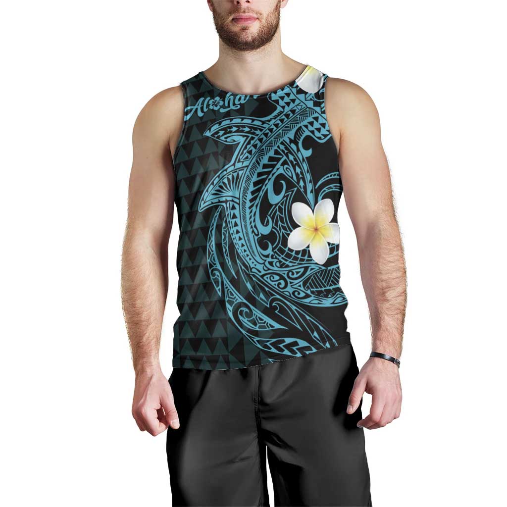 Aloha Hammerhead Shark Men Tank Top Calypso Hawaiian Kakau Tribal Tattoo