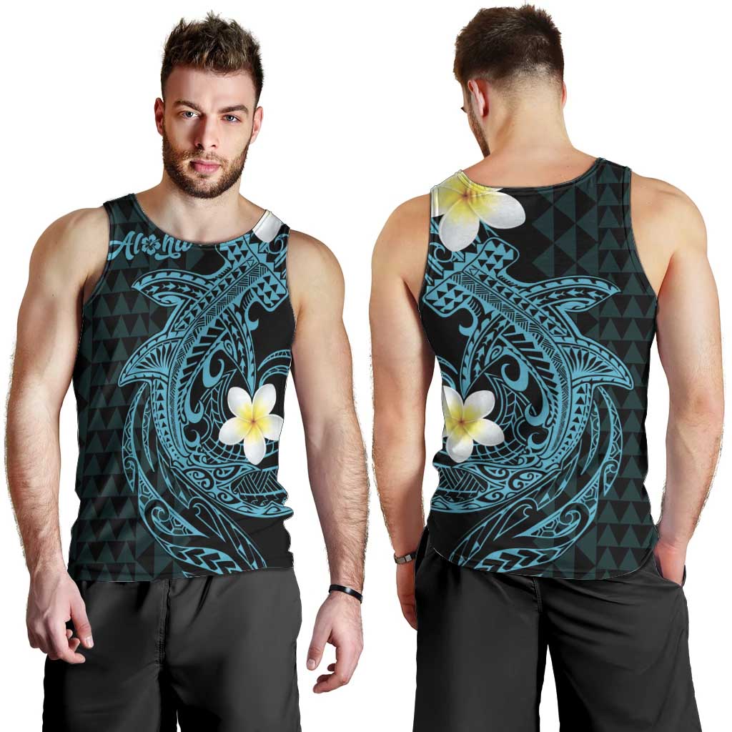 Aloha Hammerhead Shark Men Tank Top Calypso Hawaiian Kakau Tribal Tattoo