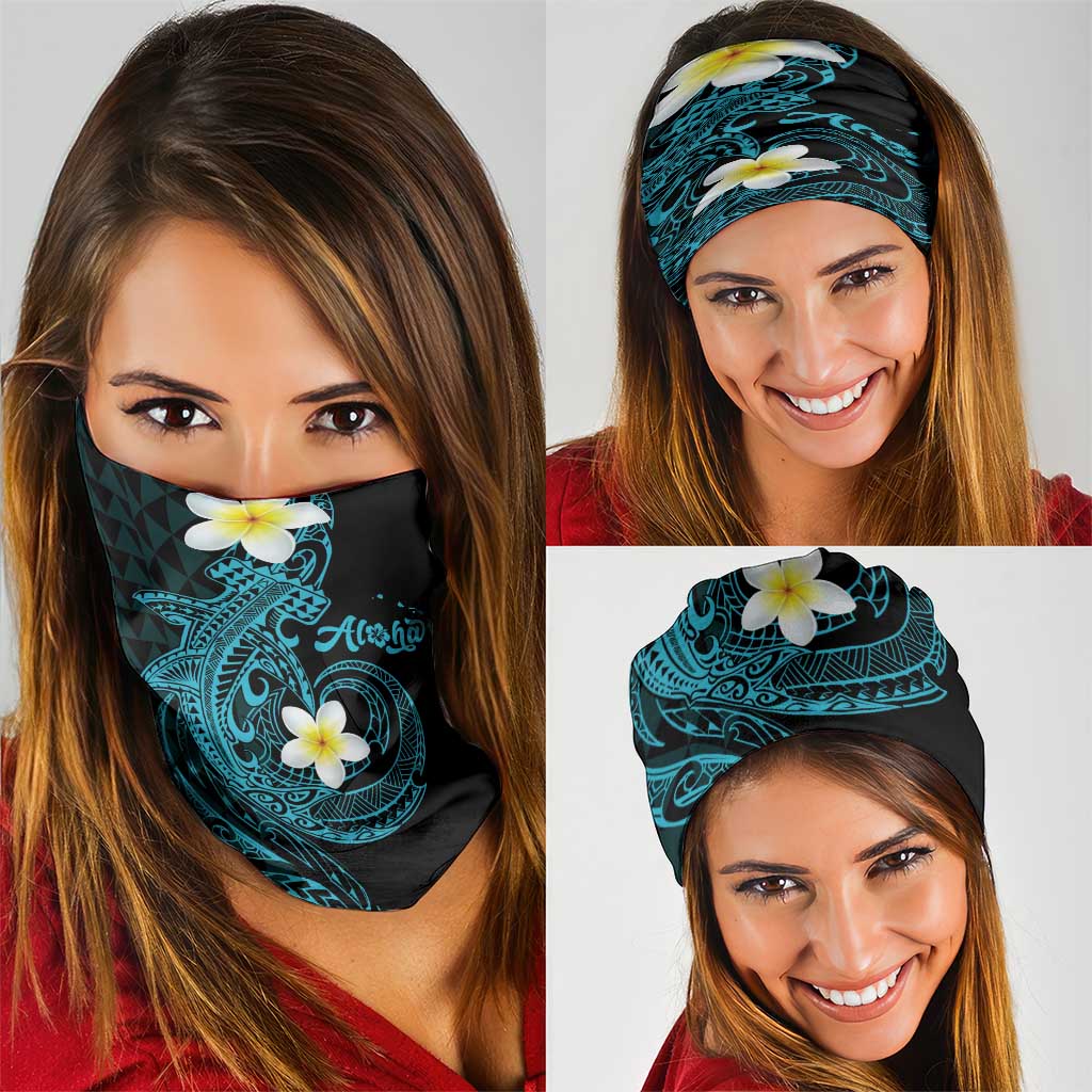 Aloha Hammerhead Shark Neck Gaiter Calypso Hawaiian Kakau Tribal Tattoo - Polynesian Pride