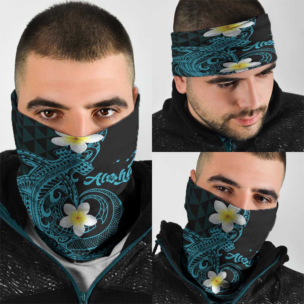 Aloha Hammerhead Shark Neck Gaiter Calypso Hawaiian Kakau Tribal Tattoo - Polynesian Pride