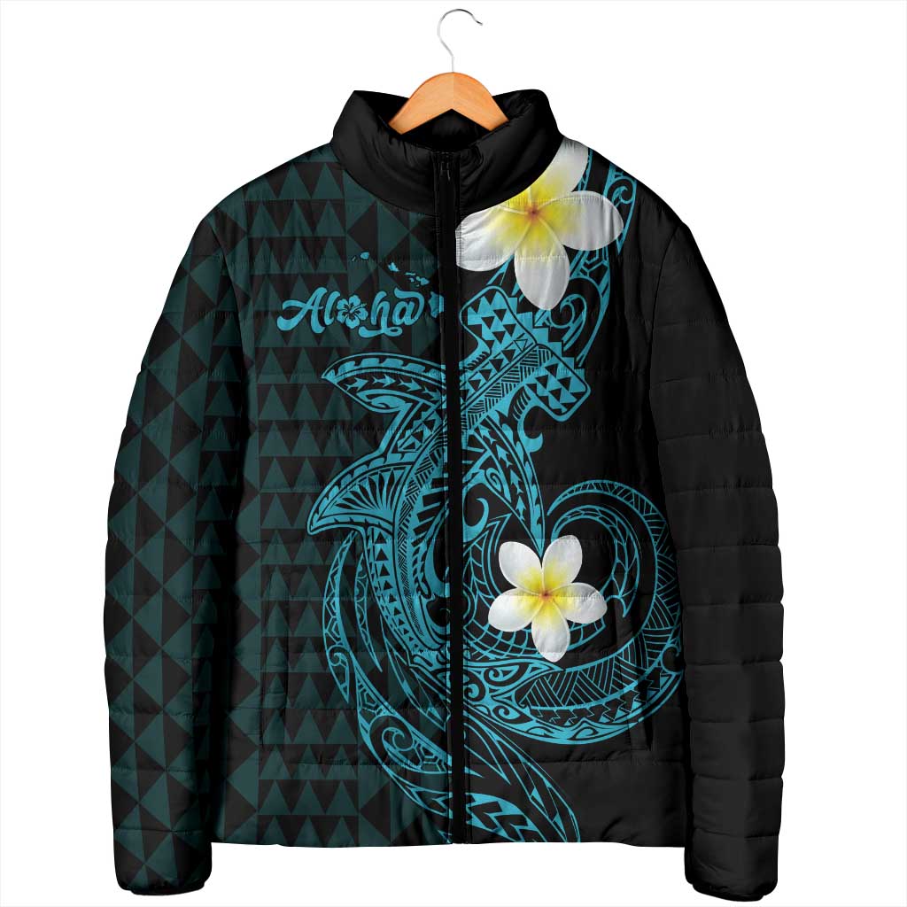 Aloha Hammerhead Shark Padded Jacket Calypso Hawaiian Kakau Tribal Tattoo - Polynesian Pride