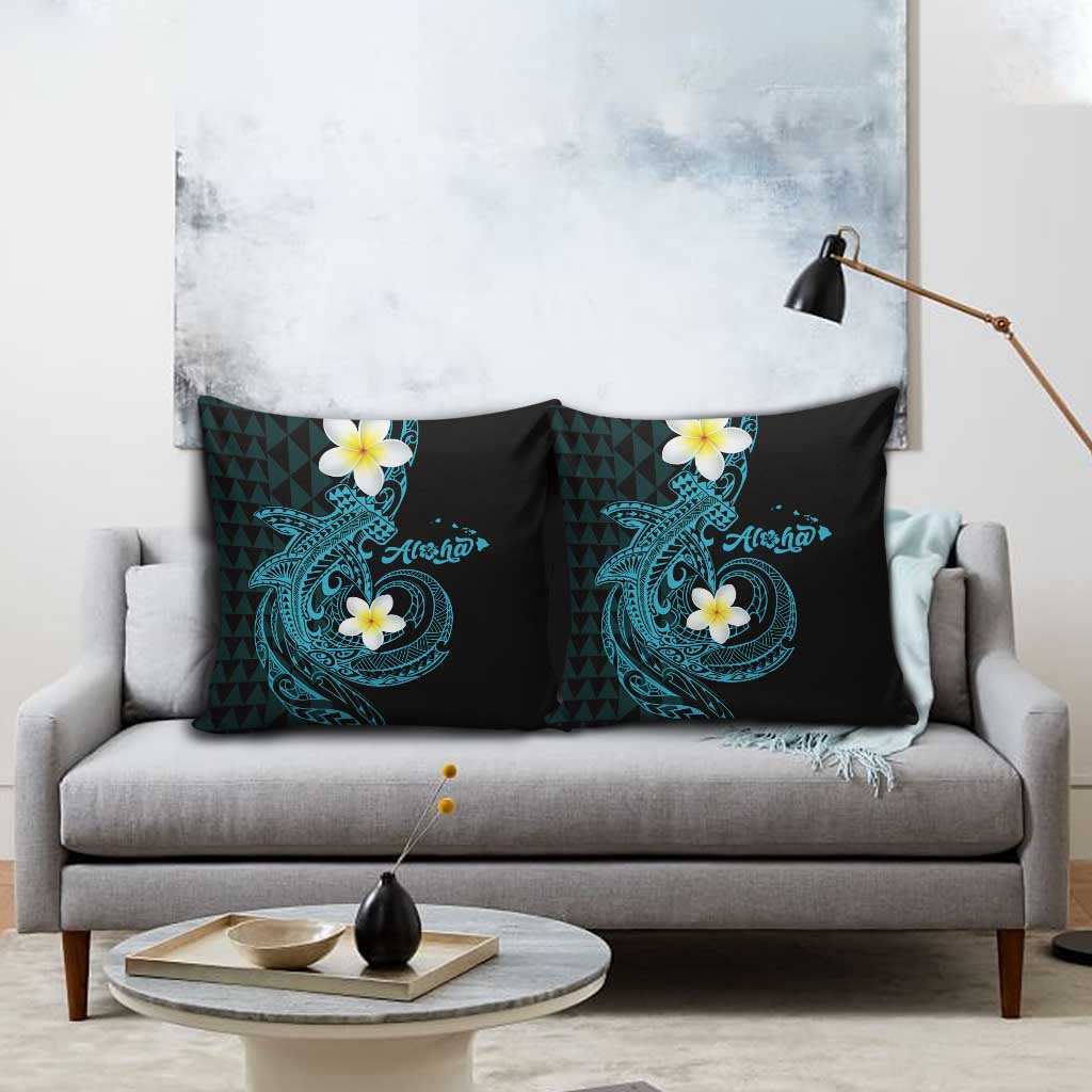 Aloha Hammerhead Shark Pillow Cover Calypso Hawaiian Kakau Tribal Tattoo - Polynesian Pride