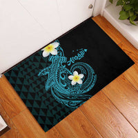 Aloha Hammerhead Shark Rubber Doormat Calypso Hawaiian Kakau Tribal Tattoo