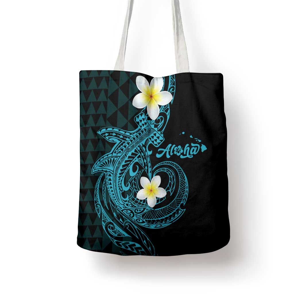 Aloha Hammerhead Shark Tote Bag Calypso Hawaiian Kakau Tribal Tattoo - Polynesian Pride