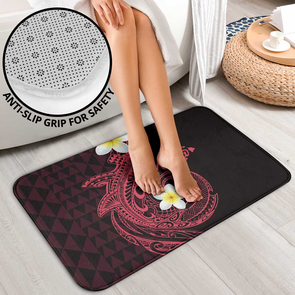 Aloha Hammerhead Shark Bathroom Set Feverish Pink Hawaiian Kakau Tribal Tattoo - Polynesian Pride