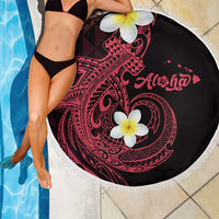 Aloha Hammerhead Shark Beach Blanket Feverish Pink Hawaiian Kakau Tribal Tattoo