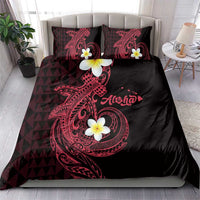 Aloha Hammerhead Shark Bedding Set Feverish Pink Hawaiian Kakau Tribal Tattoo