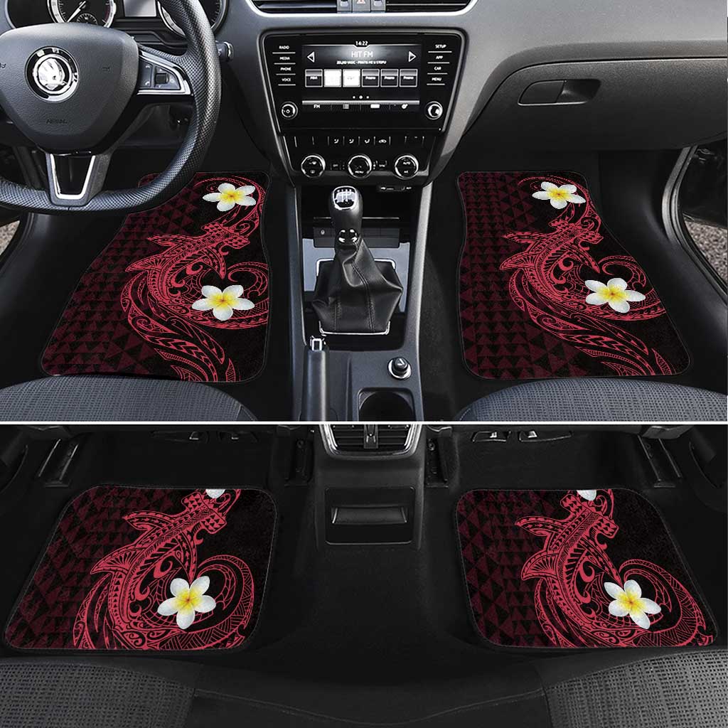 Aloha Hammerhead Shark Car Mats Feverish Pink Hawaiian Kakau Tribal Tattoo